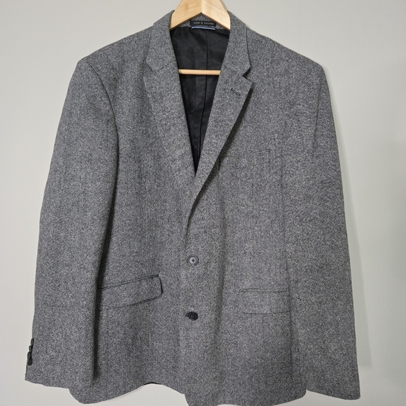 Tommy Hilfiger Men's Gray 55% Wool/37% polyester R46 Blazer Rn47338 - Picture 2 of 16